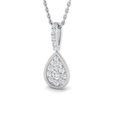 Peony Diamond Cluster Pendant 0.2ct Gold (Without Chain )