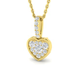 Diane Heart Pendant 0.25ct Diamond Gold (Without Chain )