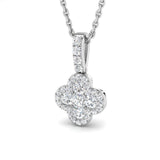 Meg Clover Pendant 0.3ct to 1ct Gold Diamond(Without Chain )