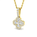 Meg Clover Pendant 0.3ct to 1ct Gold Diamond(Without Chain )