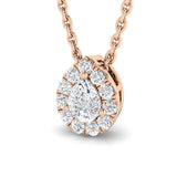Crane Halo Pendant 0.2ct to 0.3ct Gold Diamond(Without Chain )