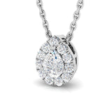 Crane Halo Pendant 0.2ct to 0.3ct Gold Diamond(Without Chain )