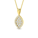 Freda Cluster Pendant 0.5ct Gold Diamond(Without Chain )