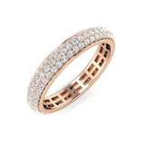 1.00ct Lab-Grown Round Cut D/VVS Diamond Pave Set Full Eternity Ring.