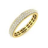 1.00ct Lab-Grown Round Cut D/VVS Diamond Pave Set Full Eternity Ring.