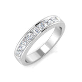 0.50Carat D-E/VS Lab Grown Diamond Half Eternity Wedding Ring 950 Platinum Ready To Ship