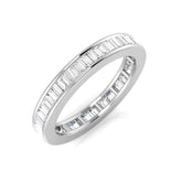 Baguette Cut Diamond Full Eternity Ring | Lab & Natural | Channel Set