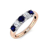 Sapphire Wedding Band Half Eternity