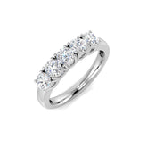5-Stone Ring Lab Grown Diamond 0.50-1.00ct D/VVS Round Cut