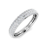 0.35-0.50ct Lab-Grown Round Cut D/VVS Diamond Half Eternity Ring
