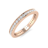 0.50 Carat Lab-Grown Round Cut D/VVS Diamond Channel Set Full Eternity Ring.