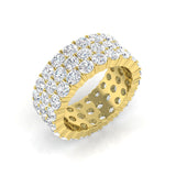 3.00 to 6.00ct Lab-Grown Round Cut D/VVS Diamond Honey Comb Set Full Eternity Ring.