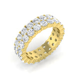 2.00 to 4.00ct Lab-Grown Round Cut D/VVS Diamond Honey Comb Set Full Eternity Ring.