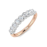 0.60ct Lab-Grown Round Cut D/VVS Diamond Half Eternity Ring