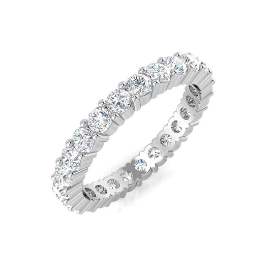 Round Diamond Full Eternity Ring | Lab-Grown & Natural | Prong Set