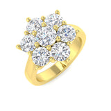 7-Stone Natural Round Cut Diamond Ring Gift for Her.