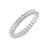 1.00 to 4.00 Carat Lab-Grown Round Cut D/VVS Diamond U-Prong Set Full Eternity Ring.