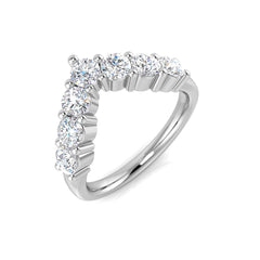 1.00Carat D-E/VS Lab Grown Diamond Wishbone Wedding Ring 9k White Gold Ready To Ship