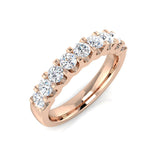 Halb-Ewigkeitsring mit 0,45–1,00 ct im Labor gezüchtetem, runden Diamanten in Krappenfassung