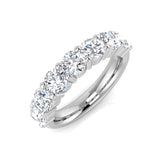 0.50-2.25ct Lab-Grown D/VVS Round Cut Diamond Prong Set Half Eternity Ring.