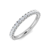 0.40Carat D-E/VS Lab Grown Diamond Half Eternity Wedding Ring 9k White Gold Ready To Ship