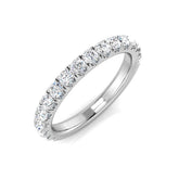 0.80Carat D-E/VS Lab Grown Diamond Half Eternity Wedding Ring 950 Platinum Ready To Ship