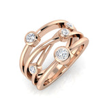 Diamond Bubble Swirl Ring | 0.5 Carat | Lab-Grown & Natural Diamonds