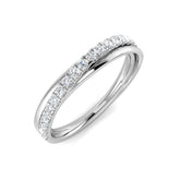 0.25ct Lab-Grown Round Cut D/VVS Diamond Half Eternity Ring