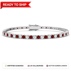 Lab grown diamond tennis bracelet