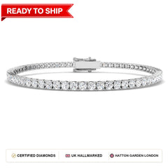 Lab grown diamond tennis bracelet