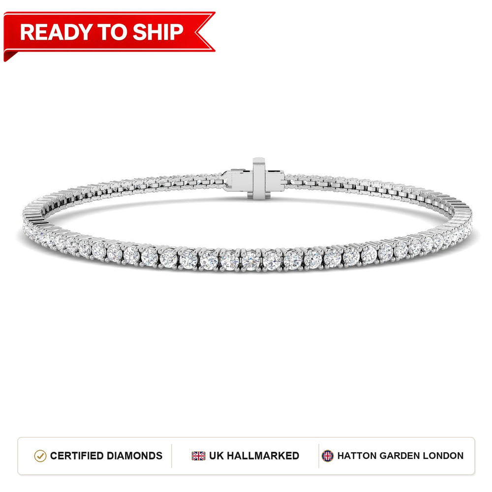 Lab grown diamond tennis bracelet
