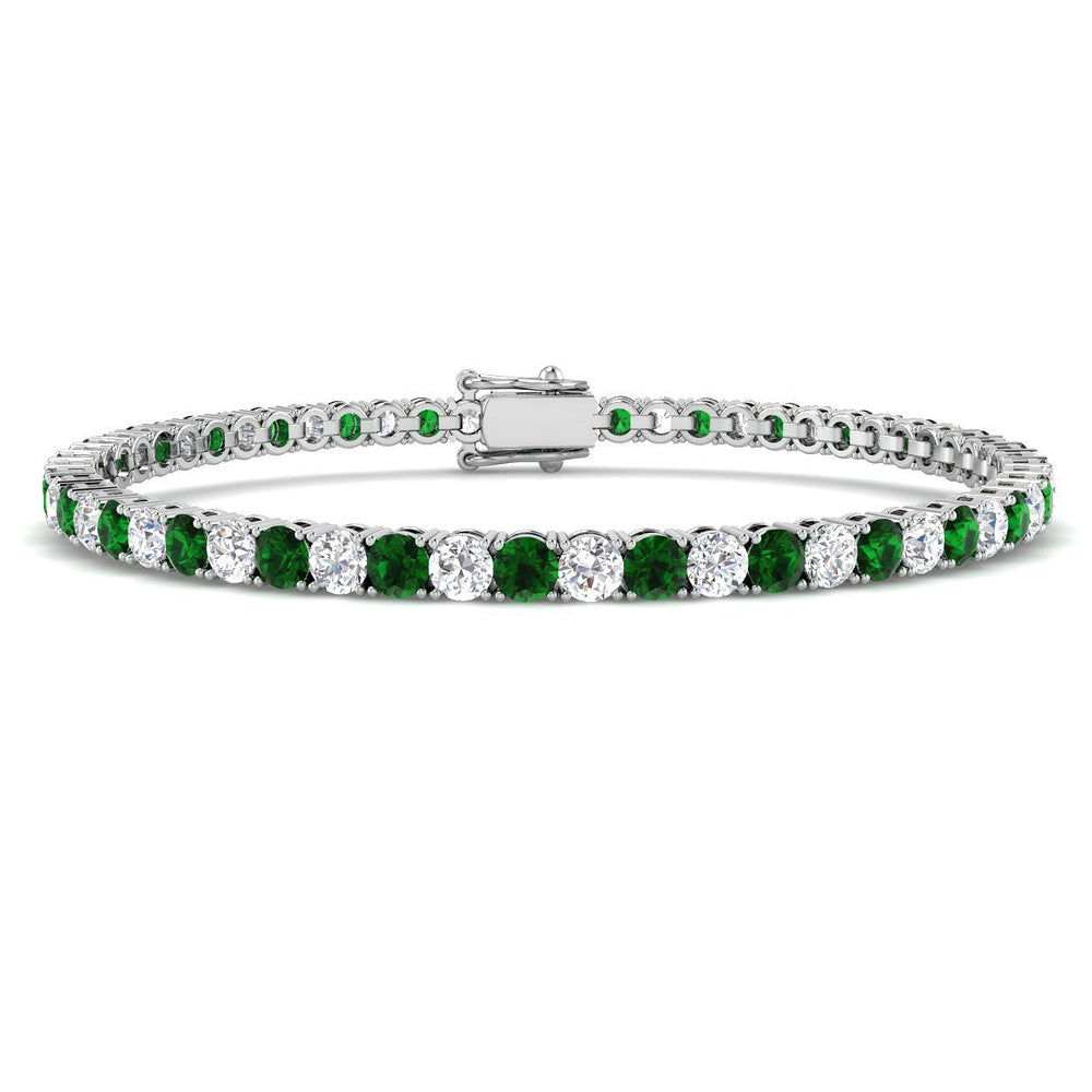 emerald gemstone tennis bracelet