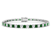 emerald gemstone tennis bracelet