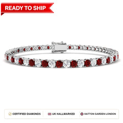 Lab grown diamond tennis bracelet