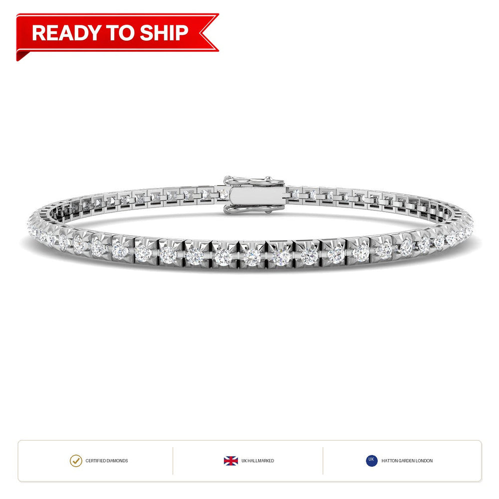 Lab grown diamond tennis bracelet