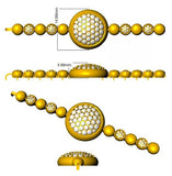 Luxury Beaded Diamond Bracelet, Elegant Lab Diamond Bracelet