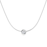 Platinum Bezel Set Round Lab Grown Diamond Pendant – Fine Jewellery UK Hallmarked