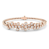 Bubble Diamond Chain Bracelet, Women Gold Diamond Bracelet