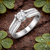 Lab-Grown Diamond Engagement Ring with Side Stones | 0.33 Carat | Gold & Platinum