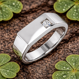 Men's Diamond Ring in Gold & Platinum | 0.10ct | Natural & Lab-Grown Diamond