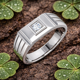 Men's Diamond Ring | 0.10ct | Natural & Lab-Grown Diamond