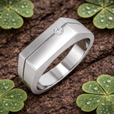 Lab-Grown Round Cut Men's Diamond Ring | 0.10ct | Hallmarked Gold & Platinum