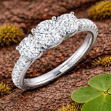 Three-Stone Diamond Engagement Ring | Lab-Grown & Natural Diamonds