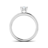 Classic cushion cut diamond solitaire ring crafted in white gold with a choice of natural or IGI certified lab grown diamond