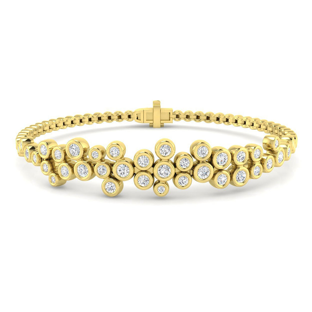 Lab Diamond Bubble Bracelet.
9K Gold Cluster Bracelet
