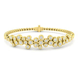 Lab Diamond Bubble Bracelet.
9K Gold Cluster Bracelet
