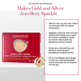 Connoisseurs Gold & Silver Jewellery Wipes – Luxury Anti-Tarnish Cleaning Wipes for Instant Sparkle