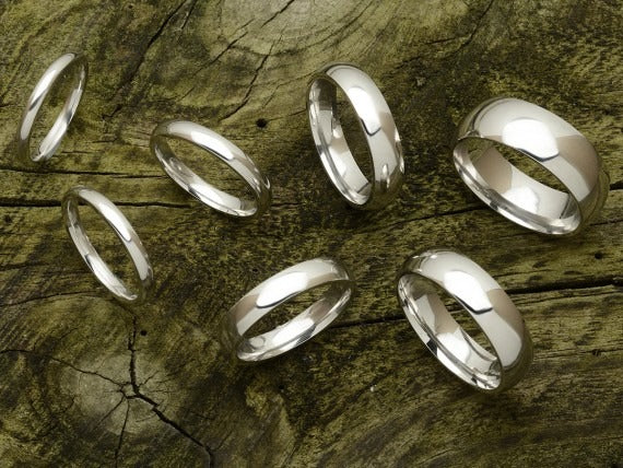 Court Shape Plain Wedding Band for Women | UK Made Gold & Platinum Ring