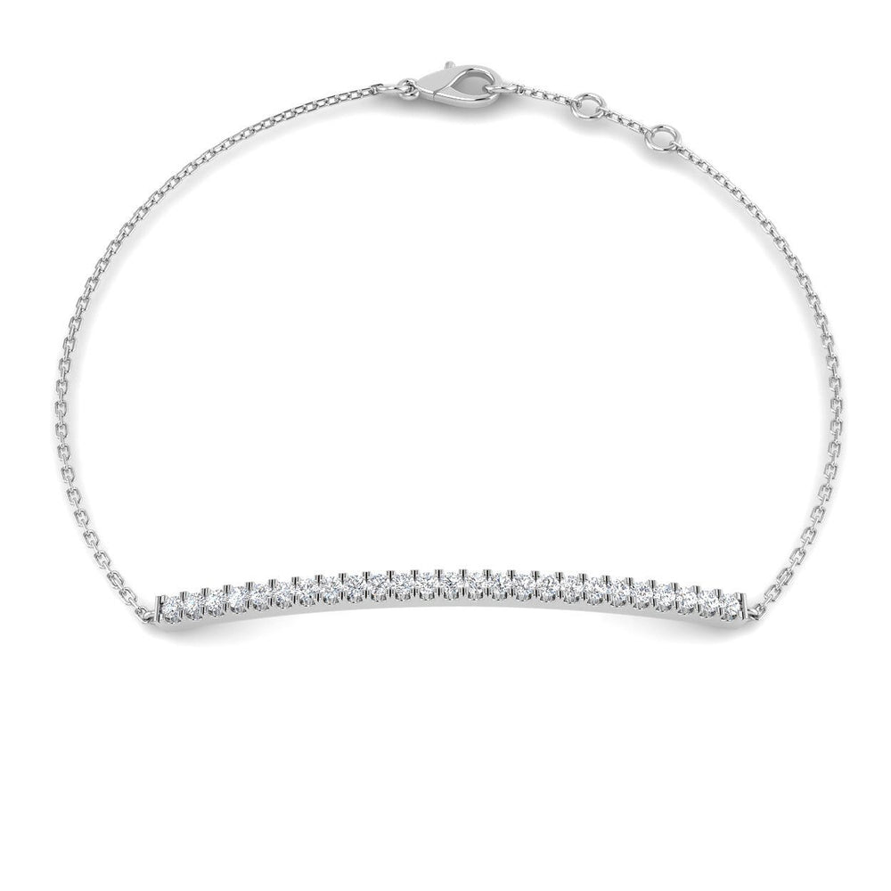 Solid Gold Diamond Bracelet Minimal Gold Diamond Bracelet