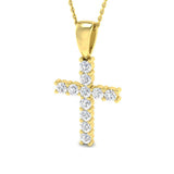 Caltha Diamond Cross Pendant 1ct Gold (Without Chain )